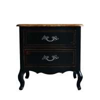 High quality French country style furniture cabinet black bedside