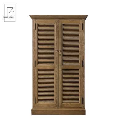 High Quality Oak Wood Bedroom Wardrobe, Vintage Wooden Wardrobe, Antique Cloth Wardrobe