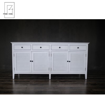 New Modular Home Office White Timber Buffet Hutch Storage Cabinet Hamptons Buffet