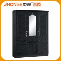 High quality MDF modern design PVC cheap wardrobe bedroom furniture (jk-9441-3)