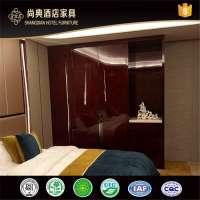 Bedroom 3 Door Wooden Wardrobe With Minibar Designs