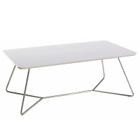 Chromed leg rectangle coffee table modern (NH2599-110W)